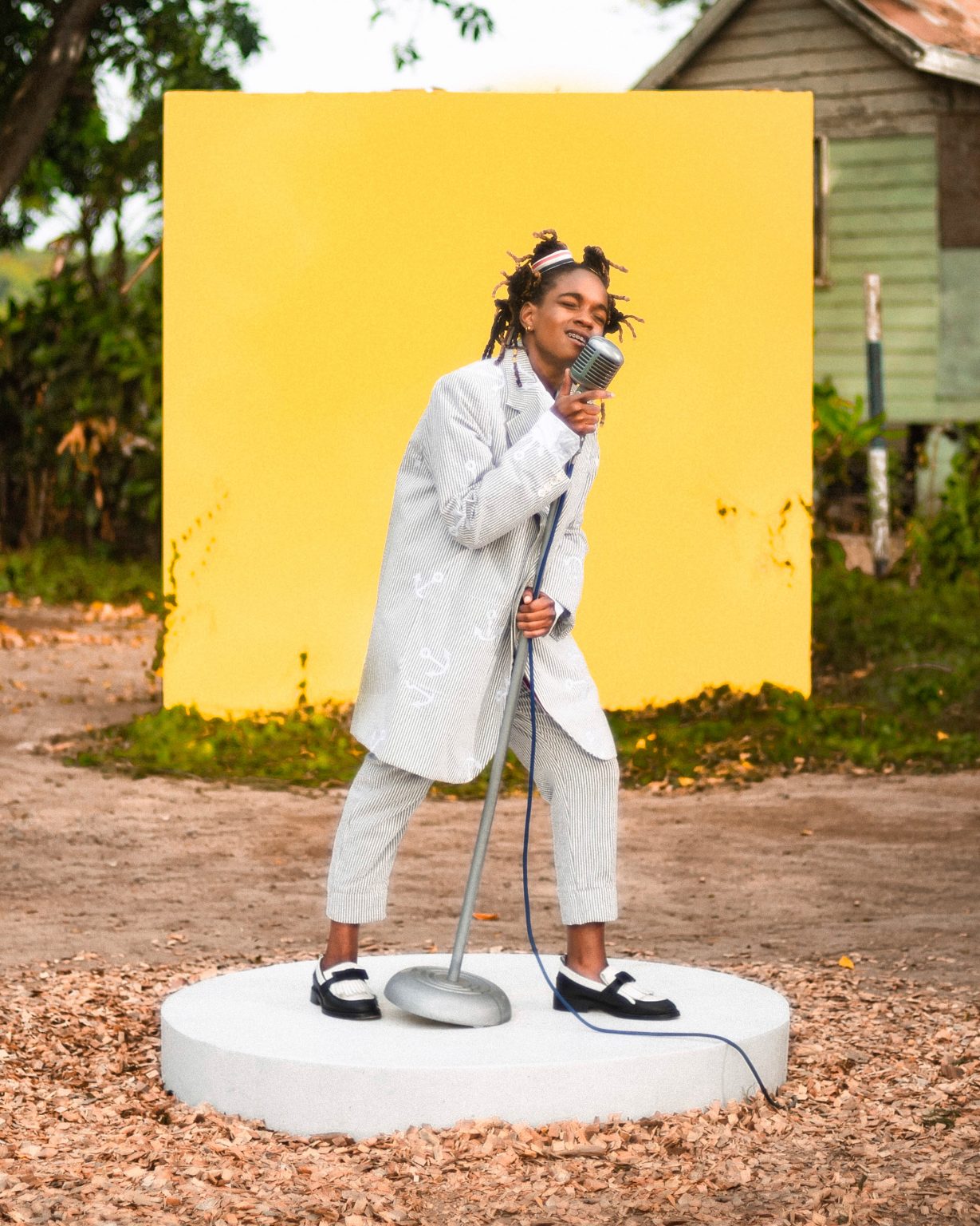 koffee performs unreleased song pressure fashion designer thom koffee performs unreleased song pressure fashion designer thom