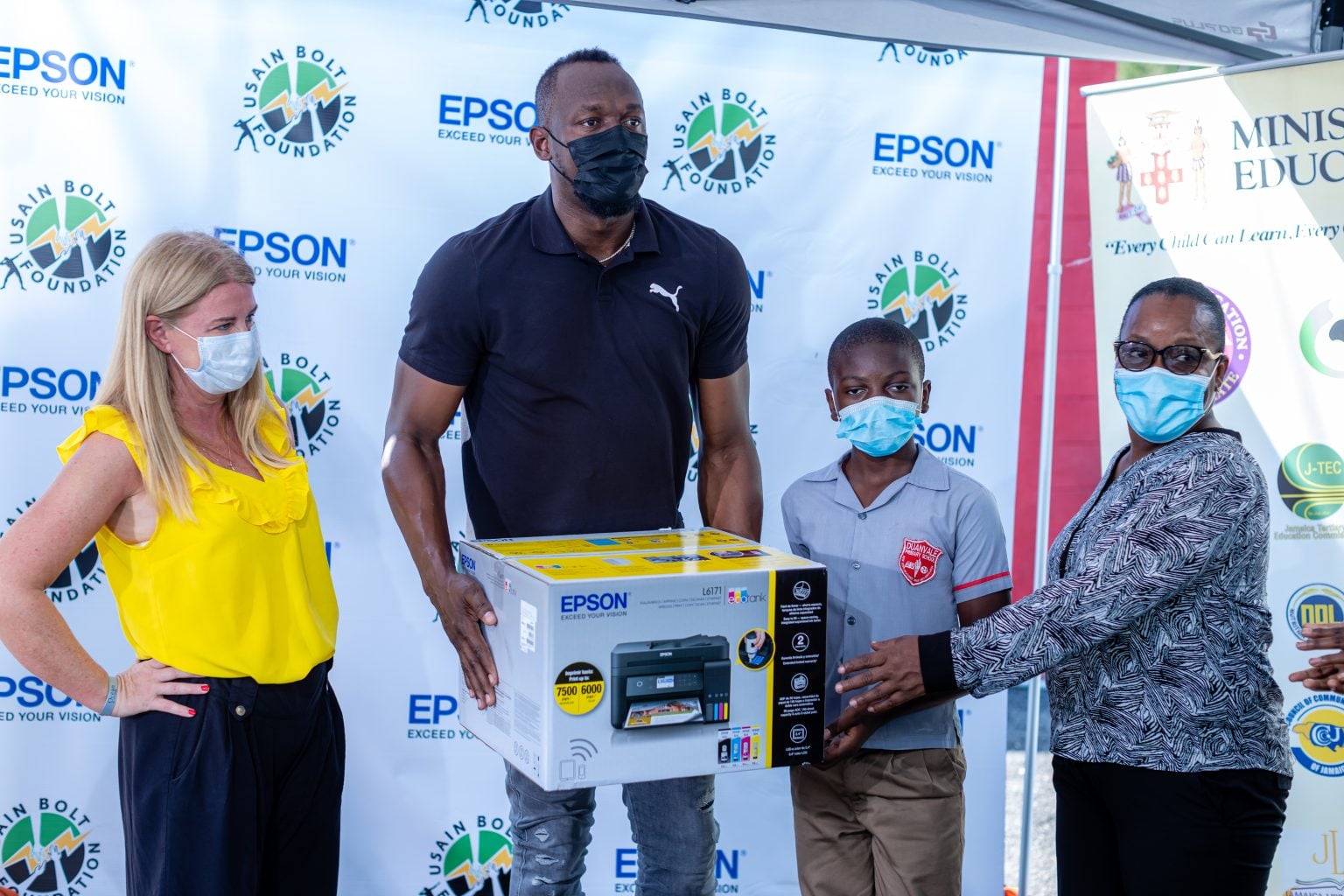 Usain Bolt Partners With Epson To Donate Printers, Projectors To
