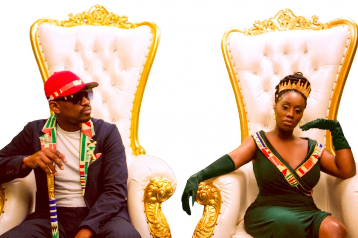 L R Busy Signal Neka Leslie in a scene of the video for African Girl