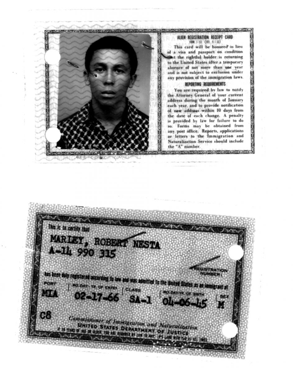 bob marley greencard