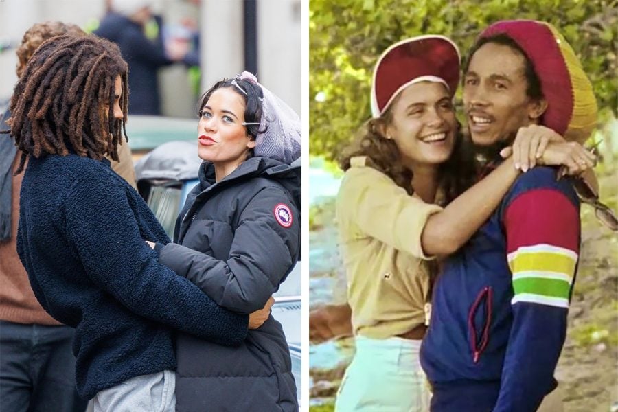 Kingsley Ben-Adir, Umi Myers Kiss On Set As Bob Marley, Cindy
