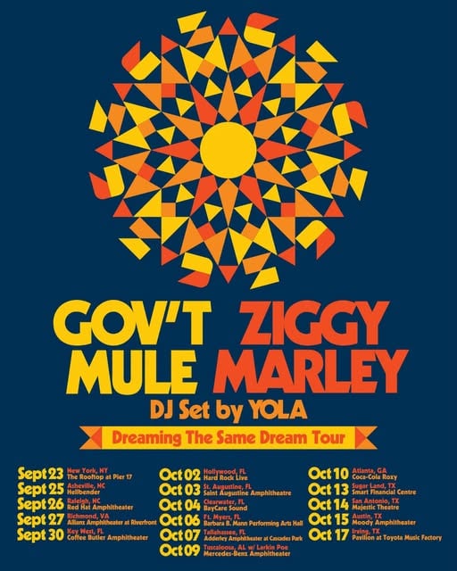 Ziggy Marley Announces Full Dates for Joint Fall Tour with Gov’t Mule
