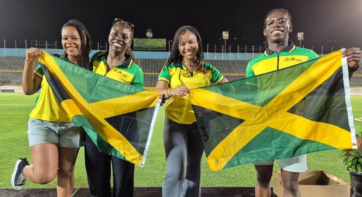 GraceKennedy 2025 Birthright Interns. From left to right:- Kyrah McIntosh,
Abigail Ralph, Lauren Roach and Josiah Royes.